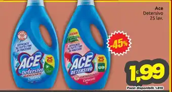 Vicino a te supermercati Ace Detersivo 25 lav. offerta
