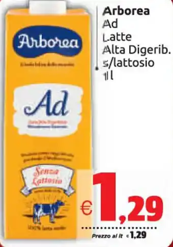 Vicino a te supermercati Arborea ad Latte Alta Digerib. s/Lattosio 1 L offerta