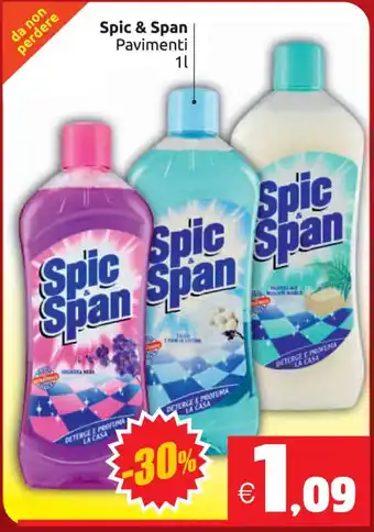 Vicino a te supermercati Spic & Span Pavimenti 1L offerta