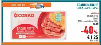 Conad Bacon a fette conad offerta