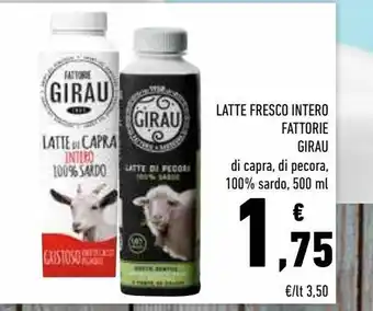 Conad Superstore Latte fresco intero fattorie girau offerta