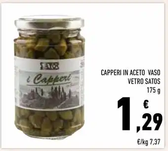 Conad Superstore Capperi in aceto vaso vetro satos 175g offerta