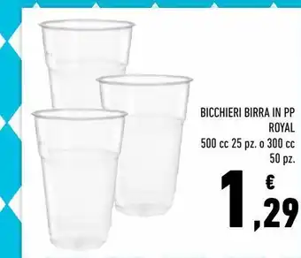 Conad Superstore Bicchieri birra in pp royal offerta