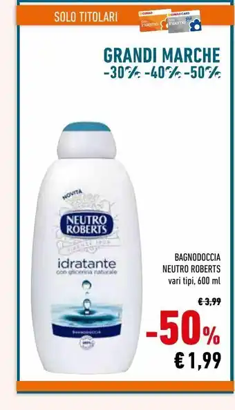 Bagno doccia neutro roberts vari tipi 600 ml