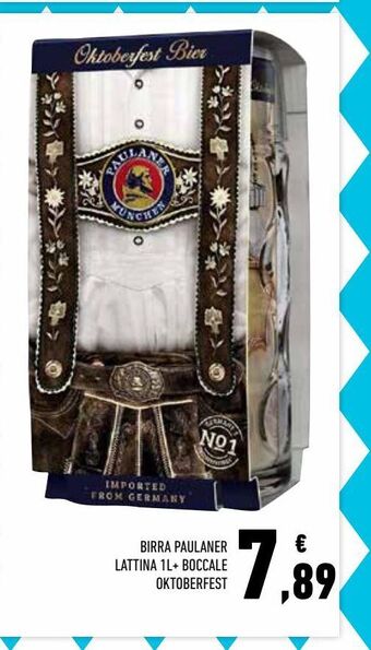 Birra paulaner lattina 1l + boccale oktoberfest