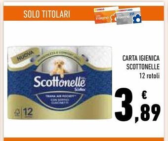 Conad Superstore Carta igienica scottonelle 12 rotoli offerta