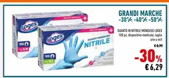 Guanti in nitrile monouso logex