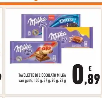 Conad Tavolette di cioccolato milka offerta