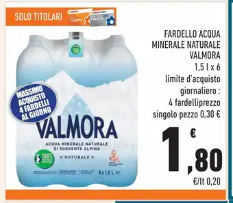 Conad Fardello acqua minerale naturale valmora offerta