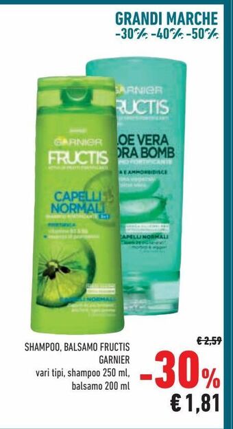 Conad Shampoo , balsamo fructis garnier offerta