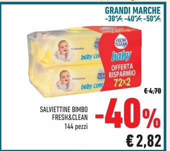 Conad Salviettine bimbo fresh&clean offerta