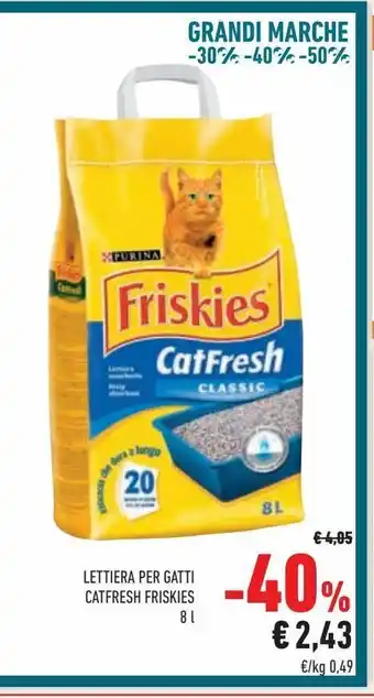 Conad Lettiera per gatti catfresh friskies offerta