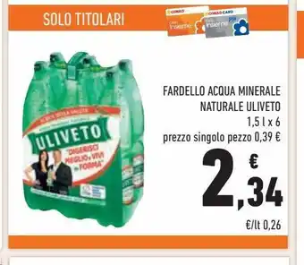 Conad Fardello acqua minerale naturale uliveto offerta