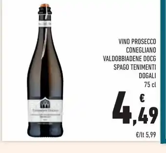 Conad Vino prosecco conegliano valdobbiadene docg spago tenimenti dogali offerta