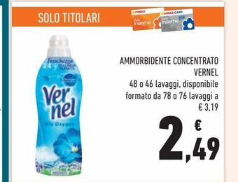 Conad Ammorbidente concentrato vernel offerta