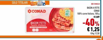 Bacon a fette conad