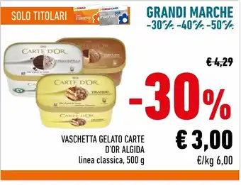 Vaschetta gelato carte d'or algida