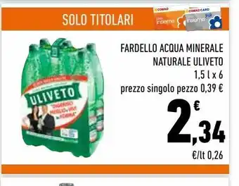 Conad City Fardello acqua minerale naturale uliveto offerta