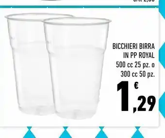 Conad City Bicchieri birra in pp royal offerta