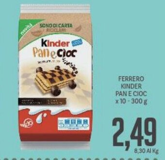 Supermercati Piccolo Ferrero Kinder Pan E Cioc x 10 - 300 g offerta