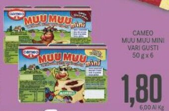 Supermercati Piccolo Cameo Muu Muu Mini Vari Gusti 50 g x 6 offerta