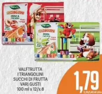 Supermercati Piccolo Valfrutta I Triangolini Succhi di Frutta Vari Gusti 100 ml x 12 / x 8 offerta