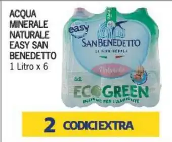 Supermercati Piccolo San Benedetto Acqua Minerale Naturale Easy 1 Litro x 6 offerta
