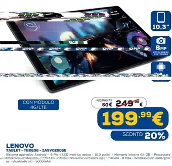 Euronics Lenovo Tablet-TBX606 - ZA5V0250SE offerta