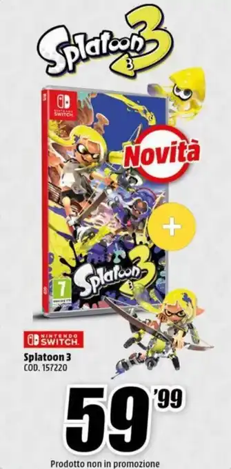 MediaWorld Nintendo Switch Splatoon 3 offerta
