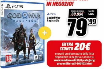 MediaWorld PS5 God Of War Ragnarök offerta