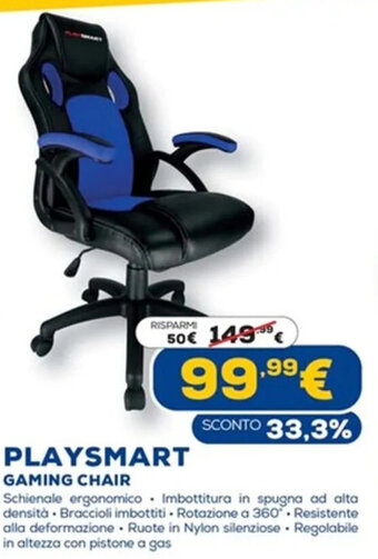 Euronics Playsmart Gaming Chair offerta