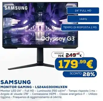 Samsung Monitor Gaming - LS24AG300NUXEN
