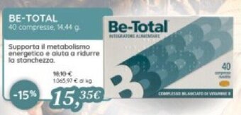 Coop Be-Total 40 Compresse, 14.44 g offerta