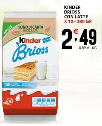 Sisa Kinder Brioss Con Latte x 10 -280 gr offerta