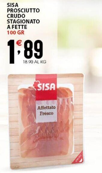 Sisa Sisa Prosciutto Crudo Stagionato A Fette 100 gr offerta