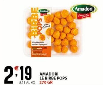 Sisa Amadori Le Birbe Pops 270 gr offerta