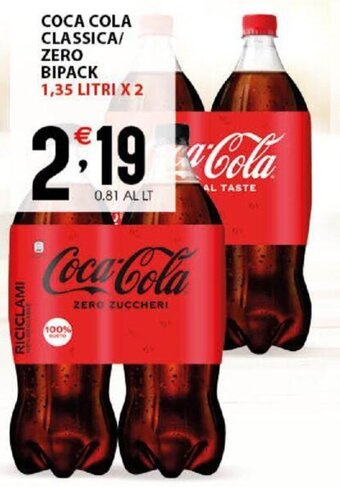 Sisa Coca Cola Classica/Zero Bipack 1.35 Litri x 2 offerta