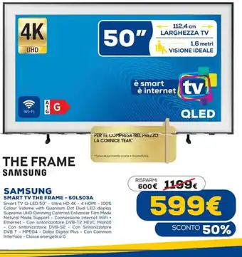 Euronics Samsung Smart TV The Frame - 50LS03A offerta