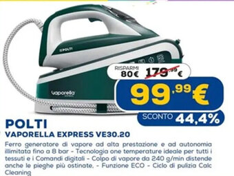 Euronics Polti Vaporella Express VE30.20 offerta