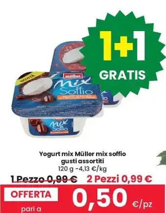 Despar Müller Yogurt Mix Mix Soffio Gusti Assortiti 120 g 2 pezzi offerta