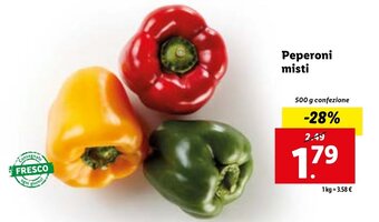 Lidl Peperoni Misti 500 g offerta