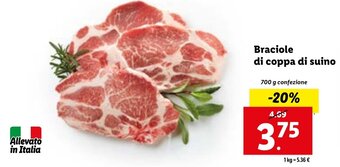 Lidl Braciole di coppa di suino 700 g offerta