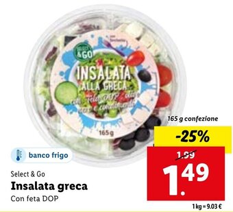 Lidl Select & Go Insalata greca Con feta DOP 165 g offerta
