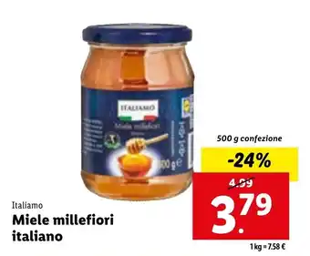 Lidl Italiamo Miele millefiori italiano 500 g offerta