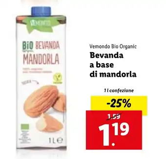 Lidl Vemondo Bio Organic Bevanda a base di mandorla 1 l offerta