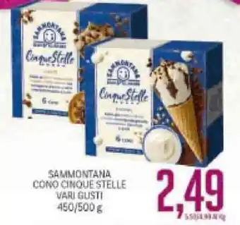 Supermercati Piccolo Sammontana Cono Cinque Stelle Vari Gusti offerta