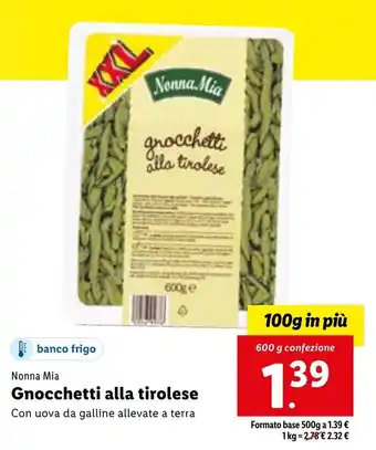 Lidl Nonna Mia Gnocchetti alla tirolese 600 g offerta