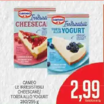 Supermercati Piccolo Cameo Le Irresistibili Cheescake/Torta Allo Yoghurt 280/295g offerta