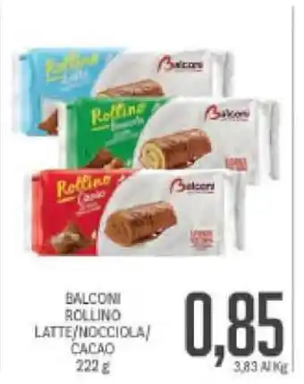 Supermercati Piccolo Balconi Rollino Latte/Nocciola/cacao 222g offerta