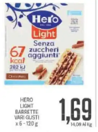 Supermercati Piccolo Hero Light Barrette x 6-120g offerta